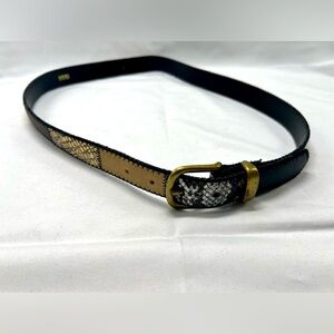 Patchwork leather belt